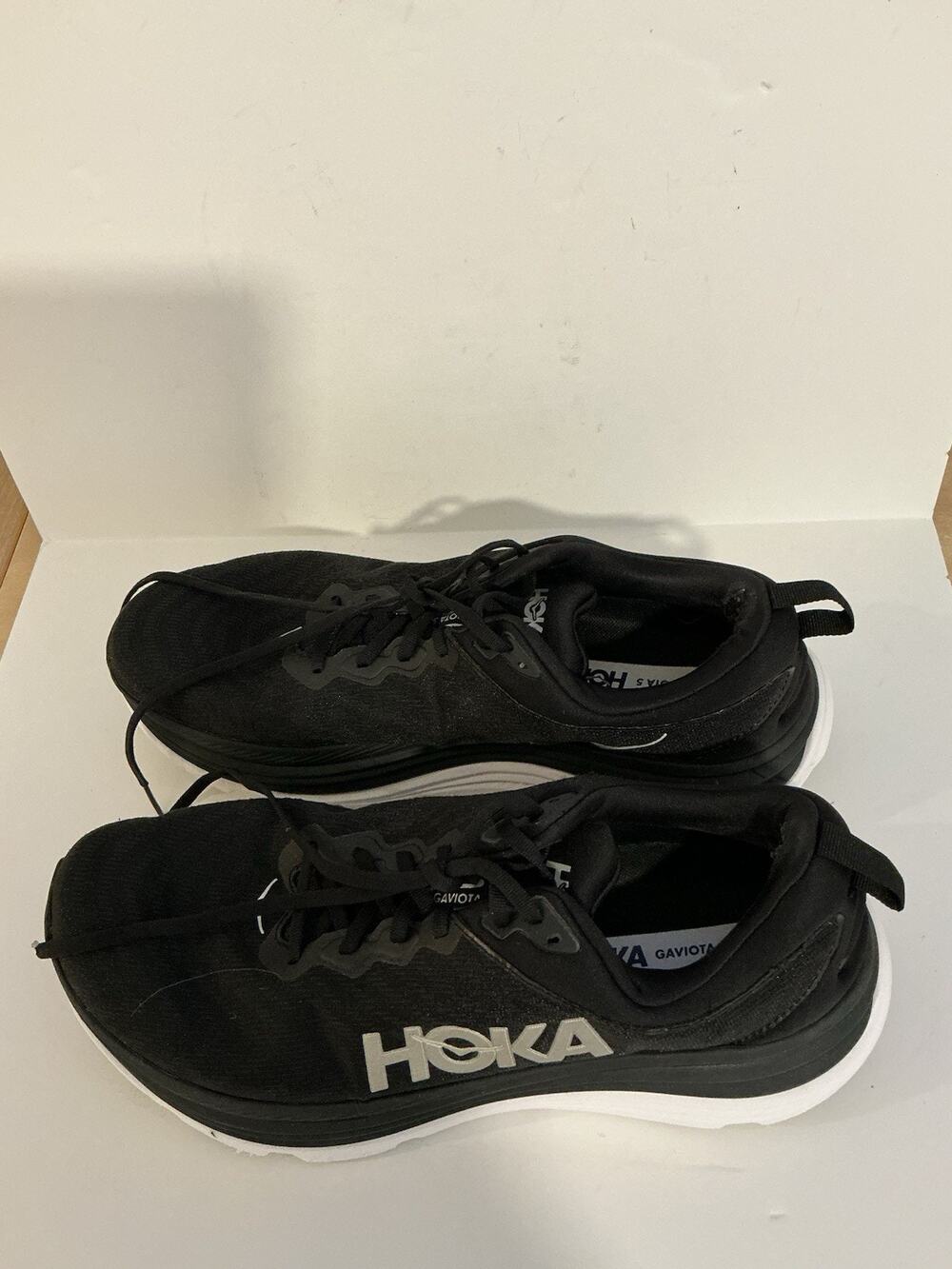 HOKA Gaviota 5 Wide Men’s 13D Black White Stability Running Shoes